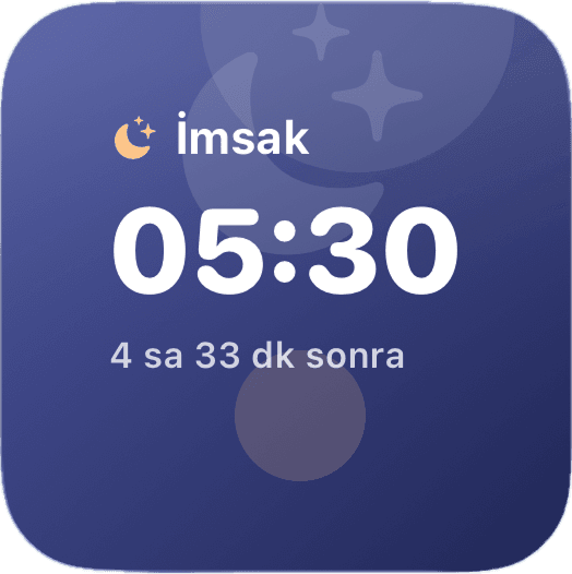 Inspraytion Sonraki vakit widget’ı